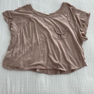 Short sleeve tan top